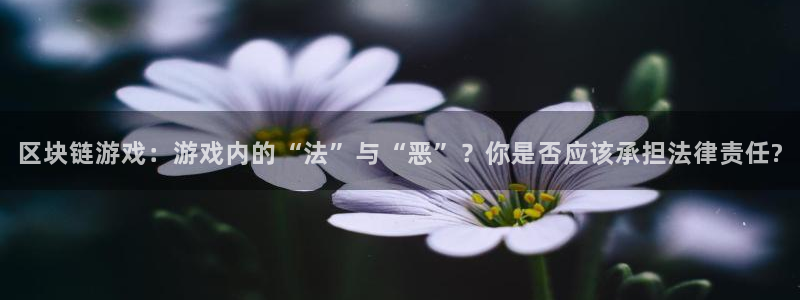 亿万28官网跑路了吗：区块链游戏：游戏内的“法”与“恶”？你是否应该承担法律责任?
